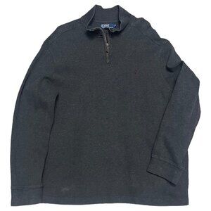 Polo Ralph Lauren Luxury Designer Quarter Zip Business Sweater Jacket Mens XL
